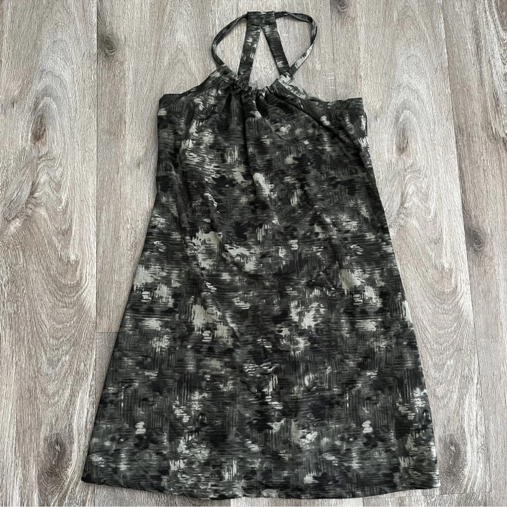 Balance Collection Green Hues Halter Sport Dress with Bra Insert L
